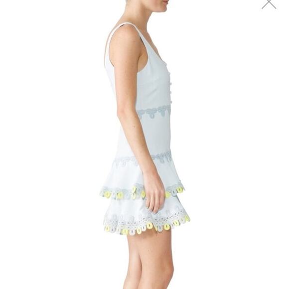 Jonathan Simkhai Guipure Lace Mini Dress Sleeveless Light Blue Size 8 - Picture 2 of 11